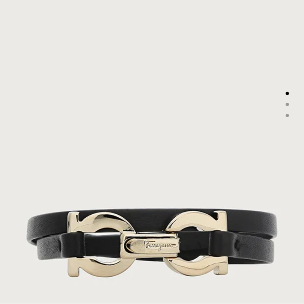 Black Leather Bracelet - Wrap on